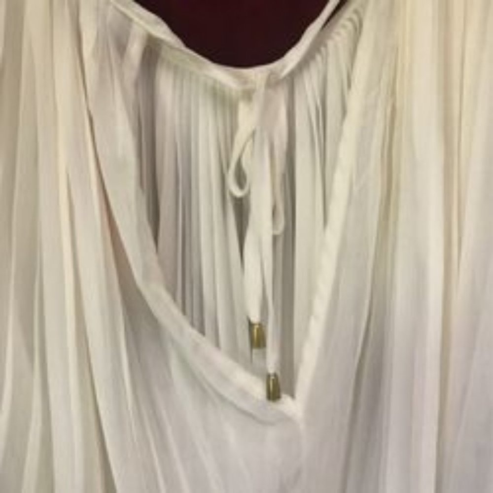 Poof Cream Sheer Blouse Size Medium - Picture 4 of 4